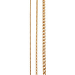 Necklaces 14K & 18K Gold Large Franco Diamond Cut Chain Necklace 3mm