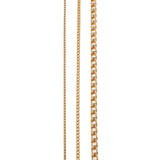 Necklaces 14K & 18K Gold Large Franco Diamond Cut Chain Necklace 3mm