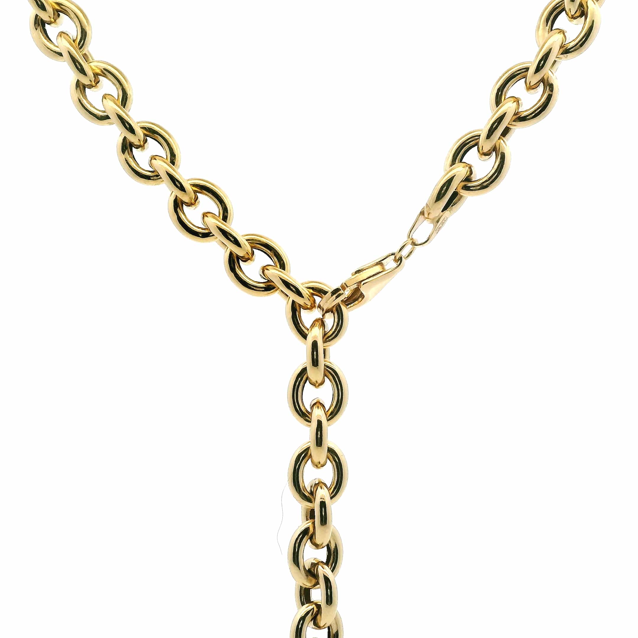 Necklaces 14K and 18K Gold Audrey Round Link Chain Necklace