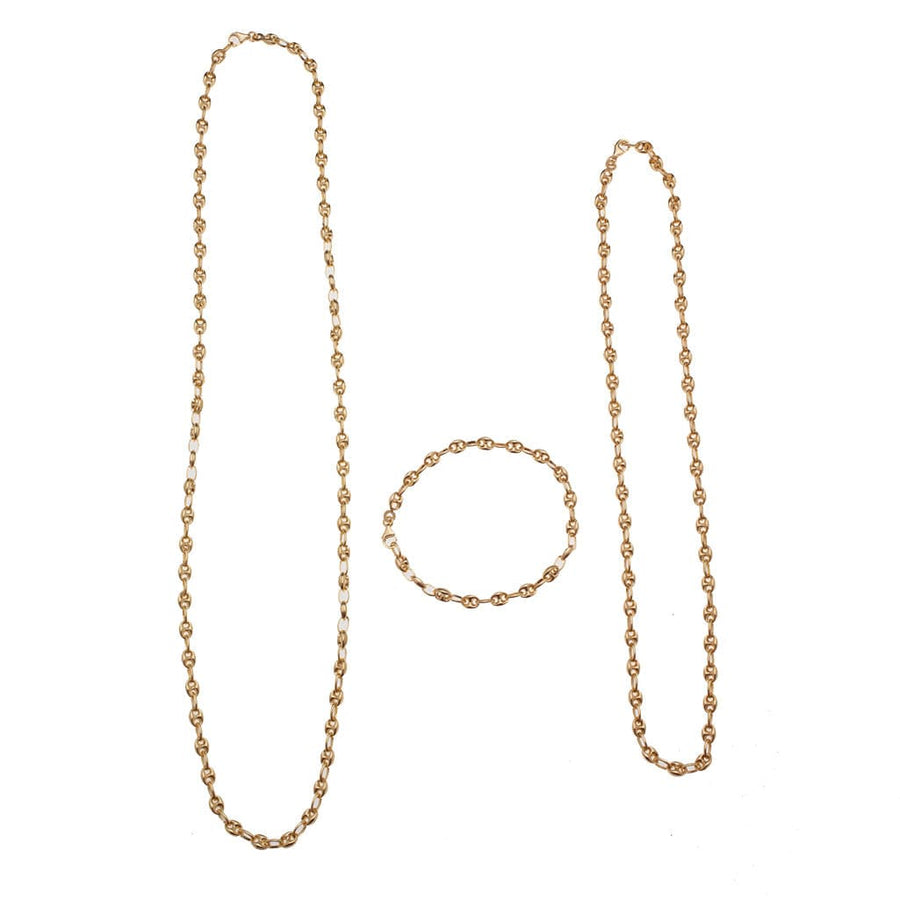 Necklaces 14K Gold Anchor Chain Necklace 5mm