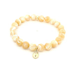 Necklaces 14K Gold And Diamond Lock Golden Mother Of Pearl Beaded Bracelet