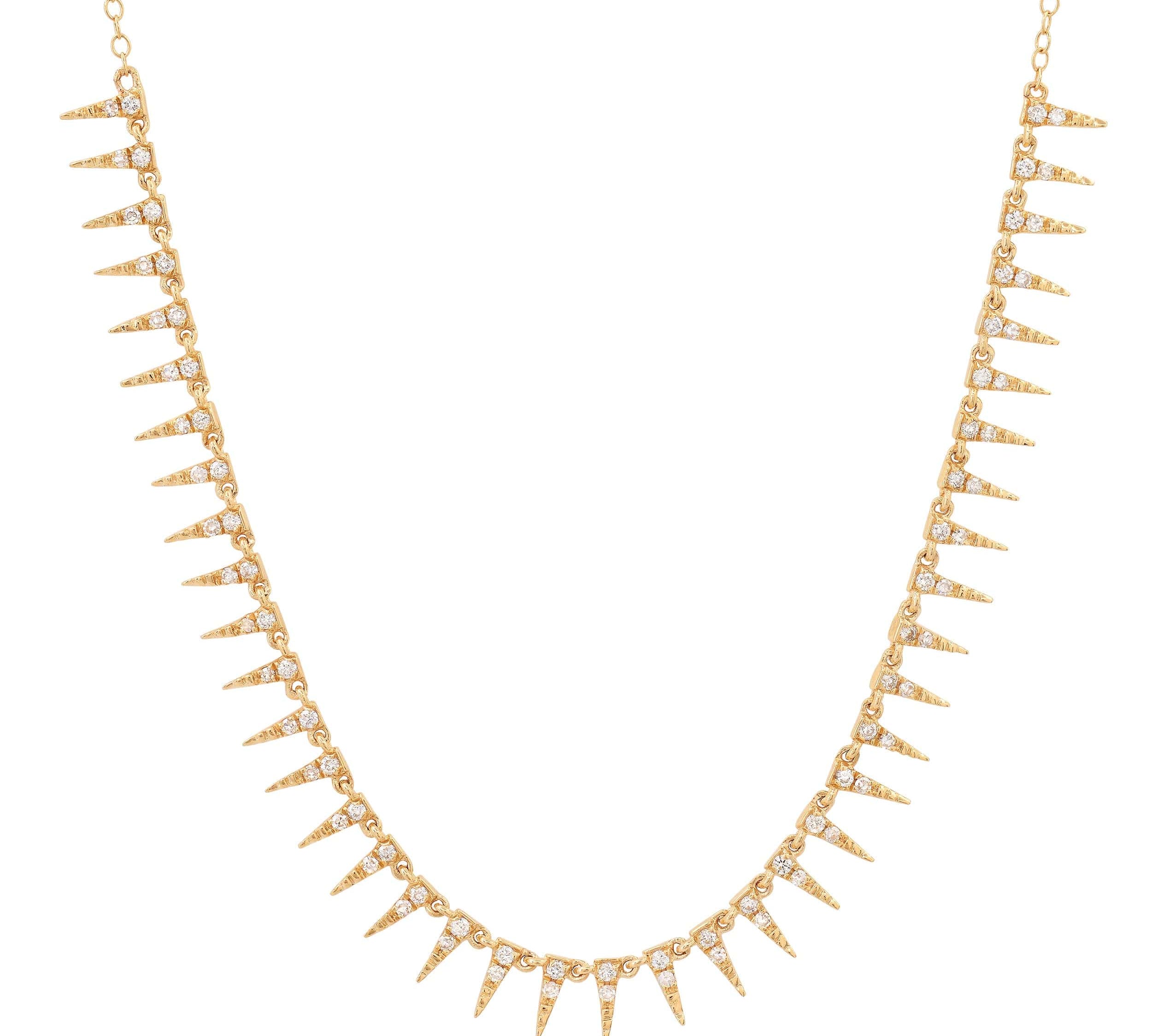 Necklaces 14K Gold Delicate Star Spike Necklace