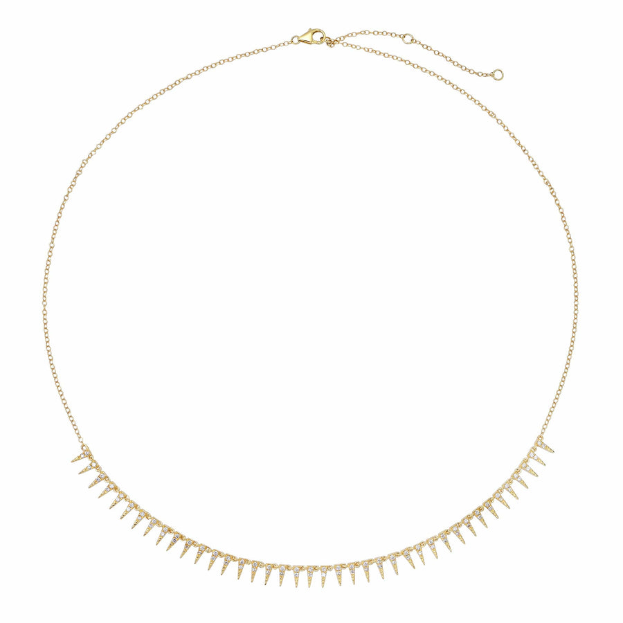Necklaces 14K Gold Delicate Star Spike Necklace