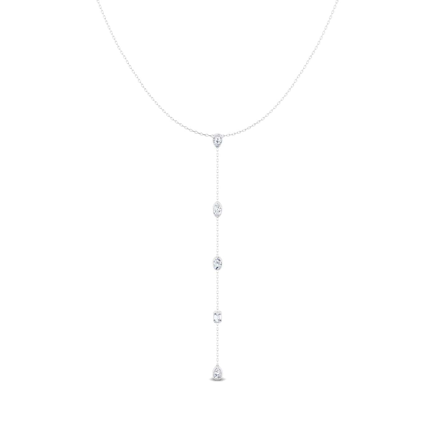 Necklaces 14K Gold Diamond Drop Y Necklace, Lab Grown