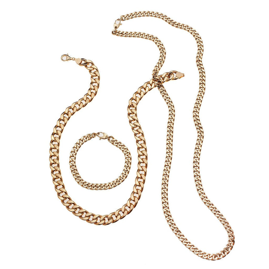 Necklaces 14K Gold Flat Cuban Link Necklace 6.5mm