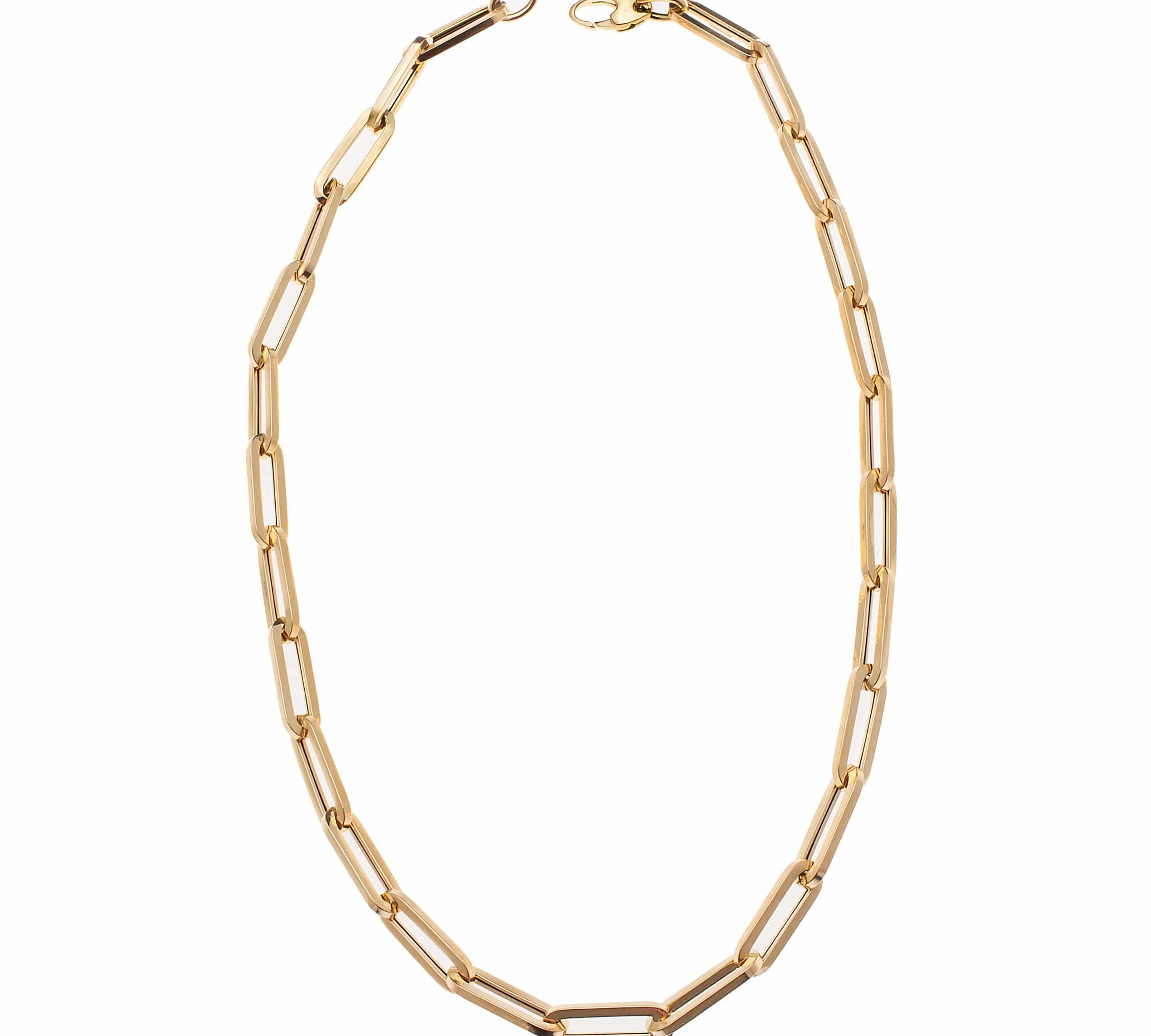 Necklaces 14K Gold Large Gold Paper Clip Necklace 4.2mm