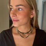 Necklaces 14K Gold Ombre Emerald Beaded Necklace