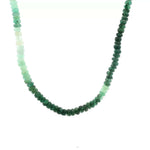 Necklaces 14K Gold Ombre Emerald Beaded Necklace