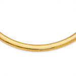 Necklaces 14K Solid Dome Gold Omega Chain Necklace