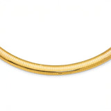 Necklaces 14K Solid Dome Gold Omega Chain Necklace