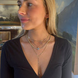 Necklaces 14K Solid Gold Disc Chain Y Necklace