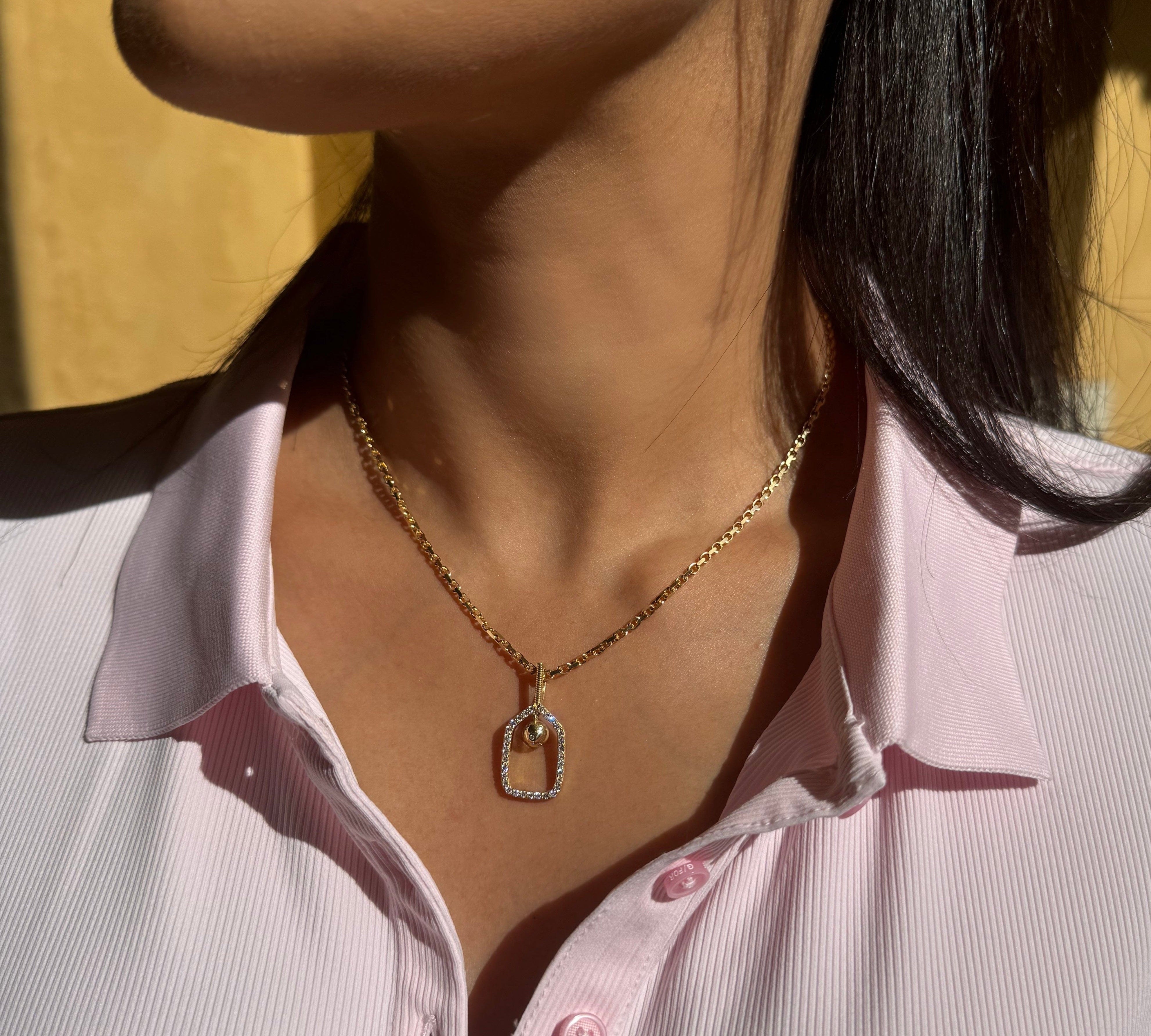 Necklaces 14K Solid Small Box Link Chain Necklace 2mm
