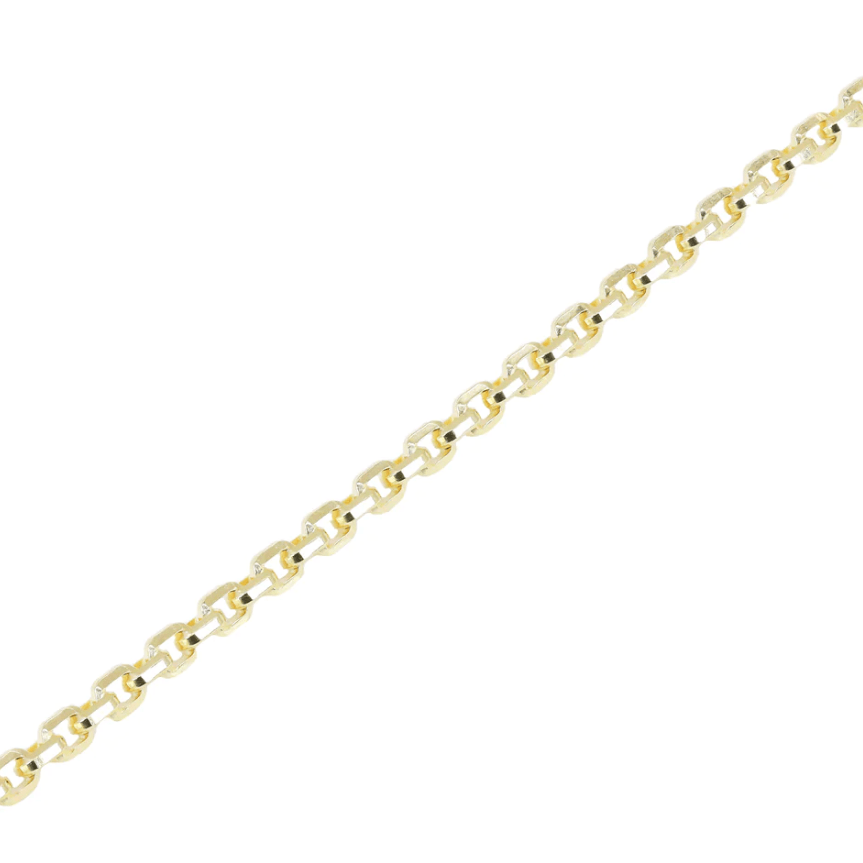 Necklaces 14K Solid Small Box Link Chain Necklace 2mm