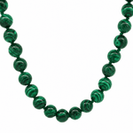 Necklaces 16" / 10 mm Natural Green Malachite Beaded Necklace, 8mm, 10mm
