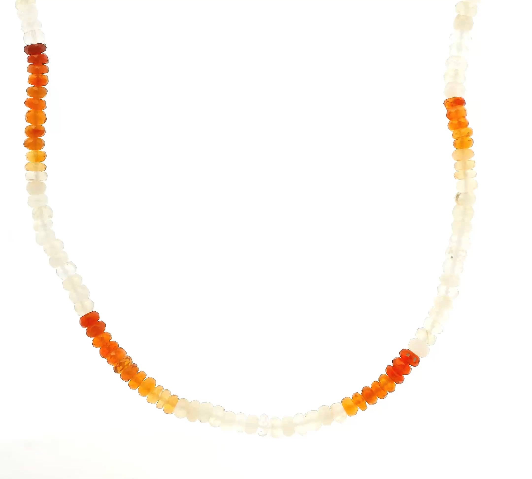 Necklaces 16" 14K Gold Ombre Fire Opal Beaded Necklace