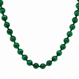 Necklaces 16" / 8 mm Natural Green Malachite Beaded Necklace, 8mm, 10mm
