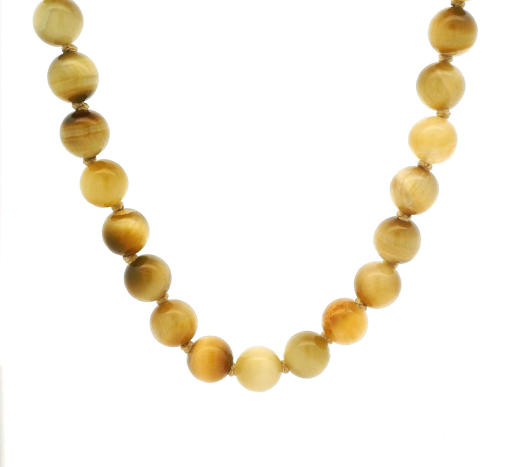 Necklaces 16" Golden Tigers Eye Beaded Necklace