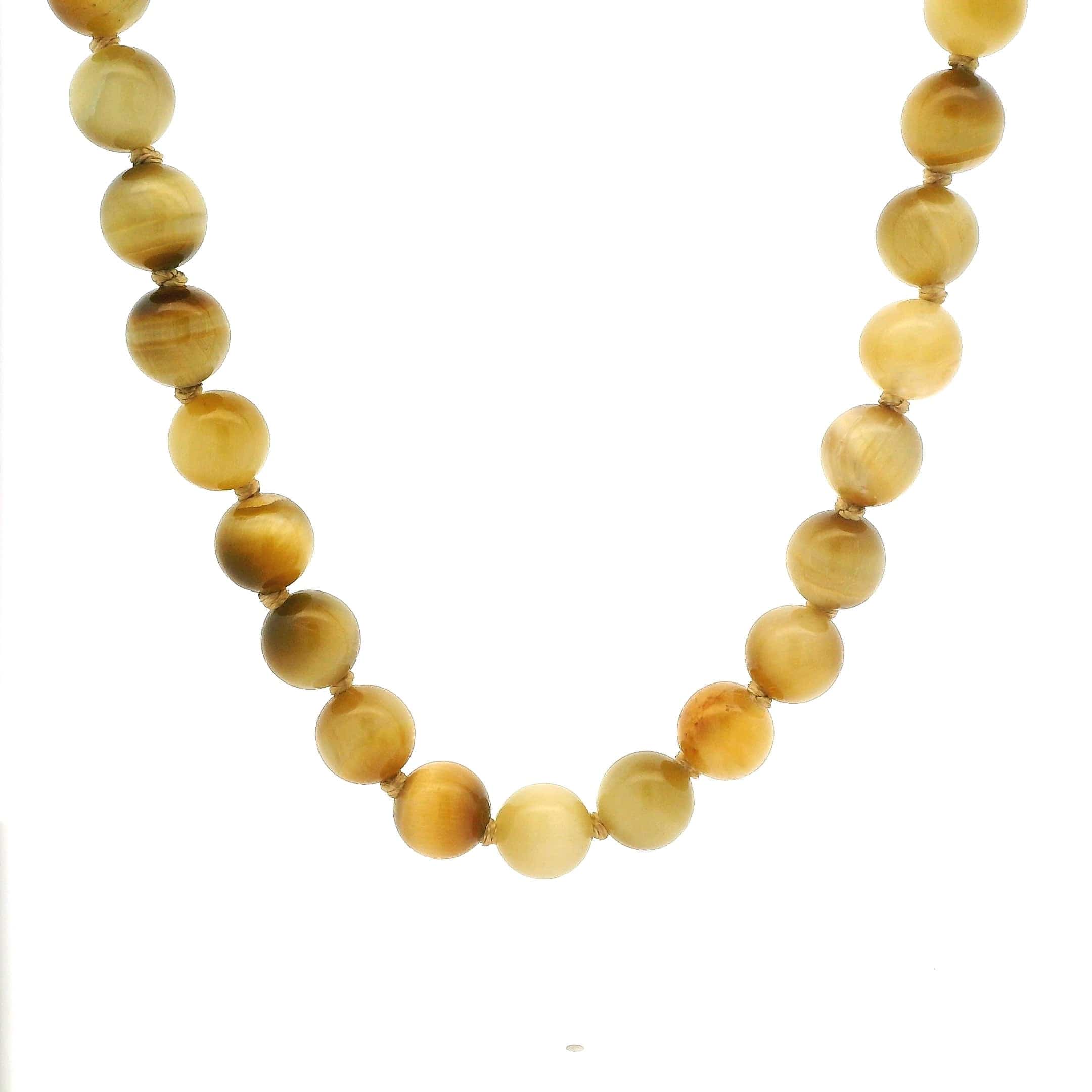 Necklaces 16" Golden Tigers Eye Beaded Necklace