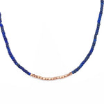 Necklaces 16" Lapis & 14K Gold Beaded Necklace
