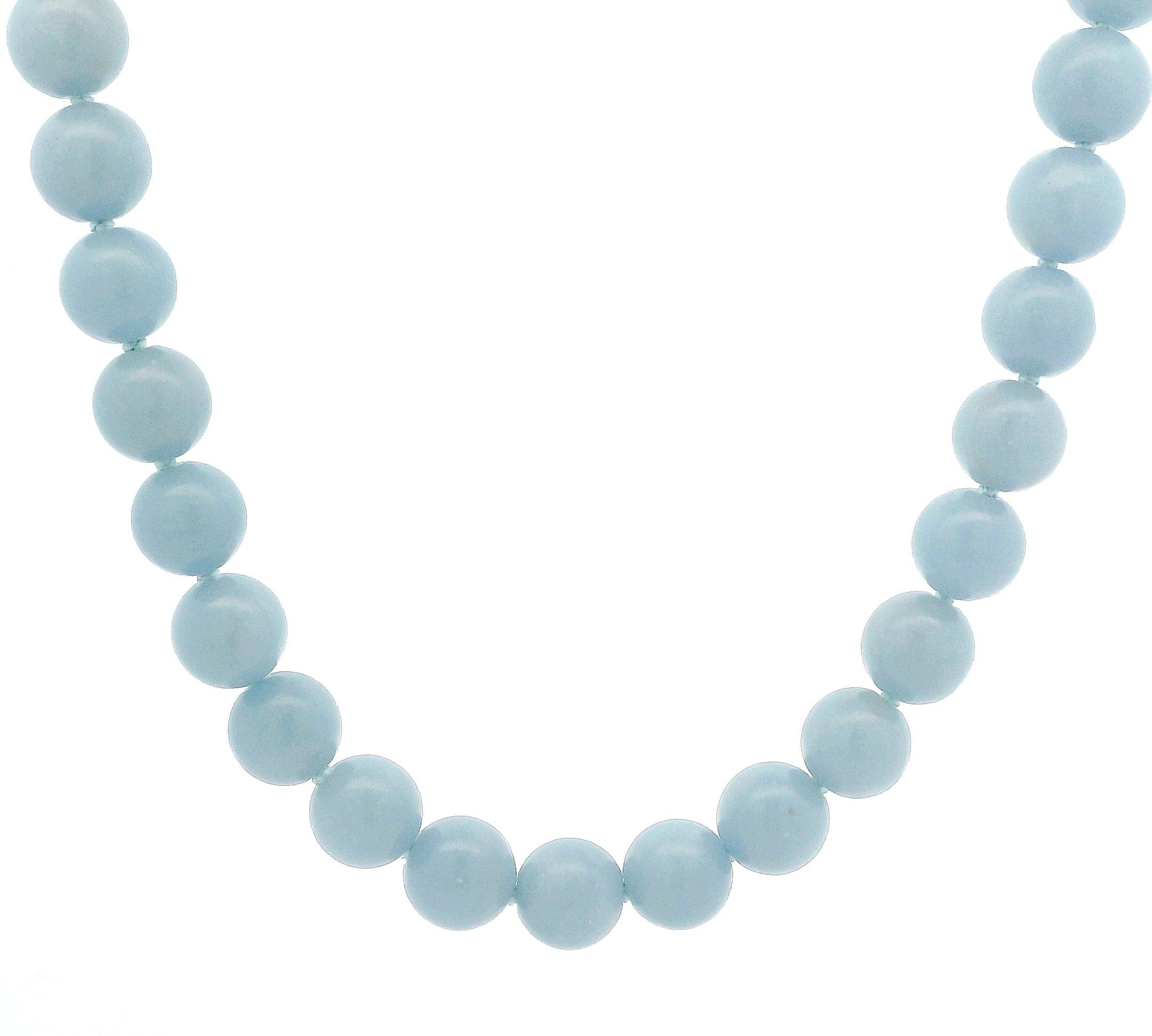 Necklaces 16" Pastel Blue Aquamarine Beaded Necklace