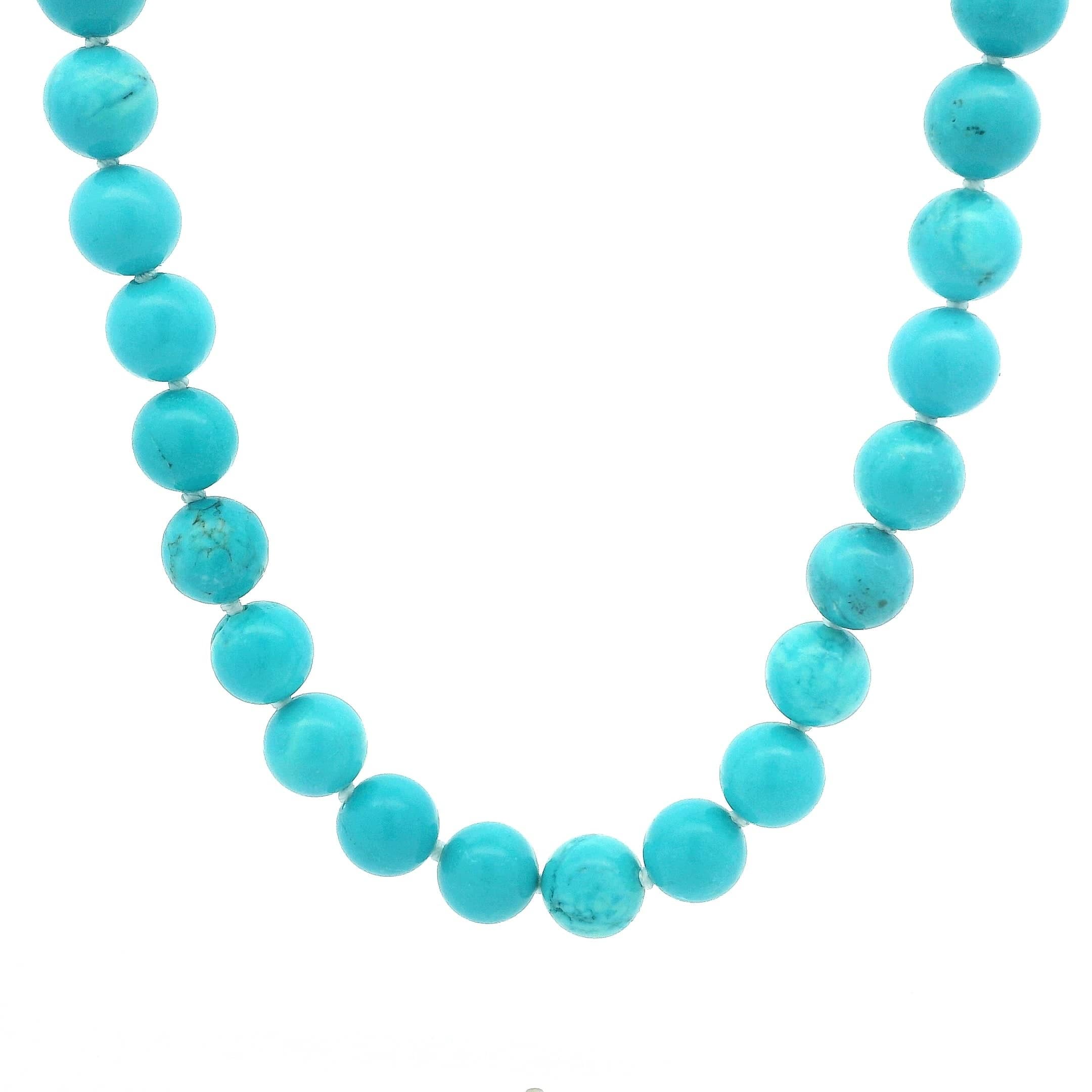 Necklaces 16" Raw Polished Turquoise Beaded Necklace