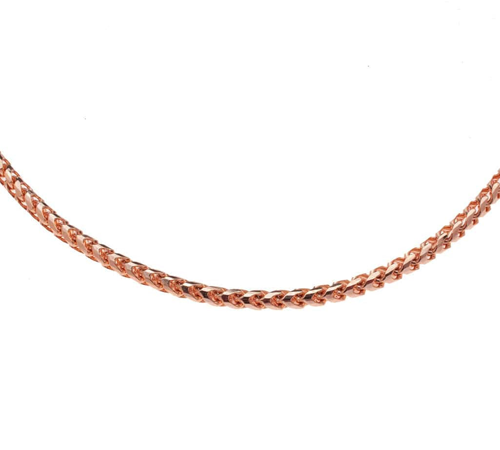 Necklaces 16" / Rose Gold / 14K 14K & 18K Gold Extra Large Franco Diamond Cut Chain Necklace 4.5mm and up