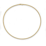 Necklaces 16" / Rose Gold / 14K 14K & 18K Solid Gold Omega Chain Necklace 1.5mm