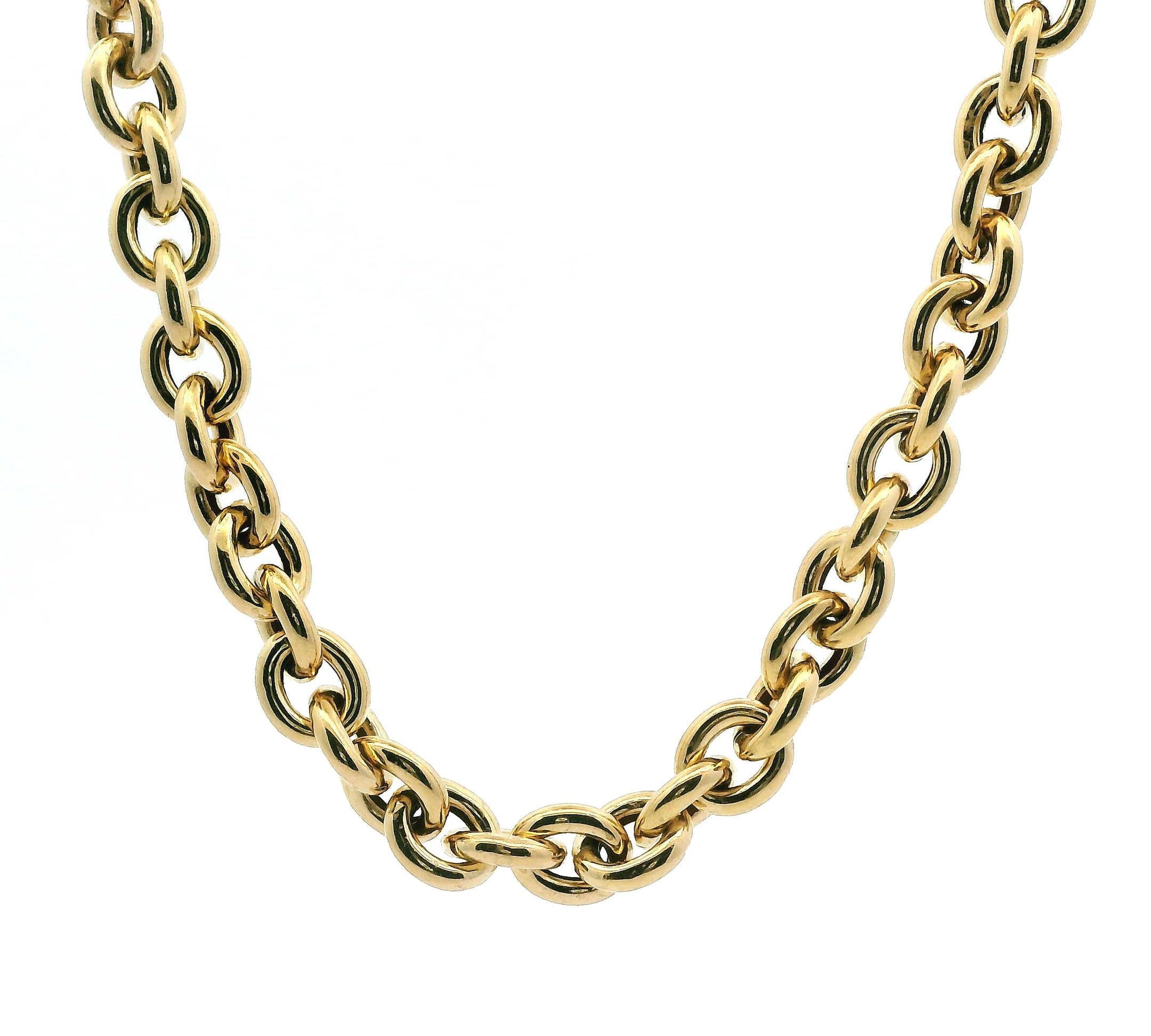 Necklaces 16" / Rose Gold / 14K 14K and 18K Gold Audrey Round Link Chain Necklace