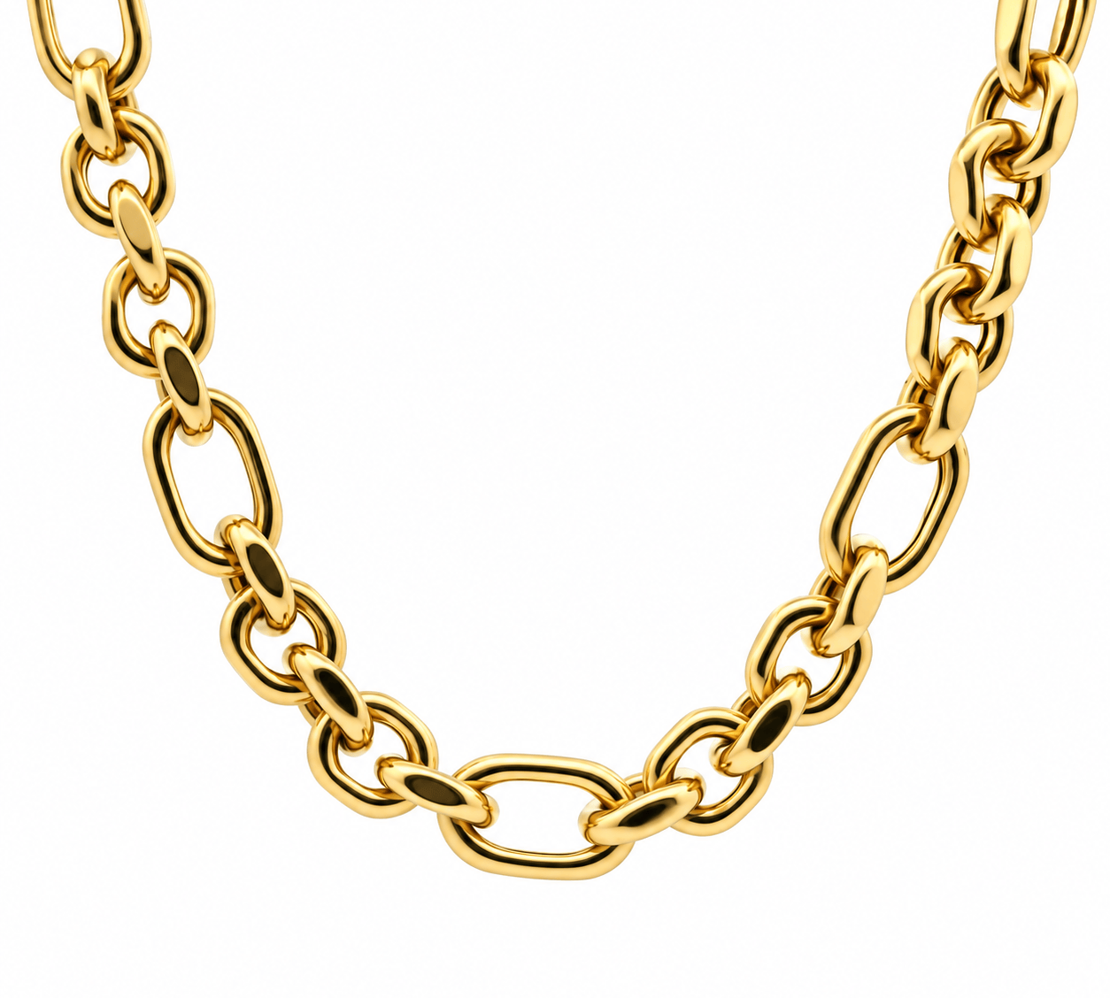 Necklaces 16" / Rose Gold / 14K 14K Gold Milano Link Chain Necklace