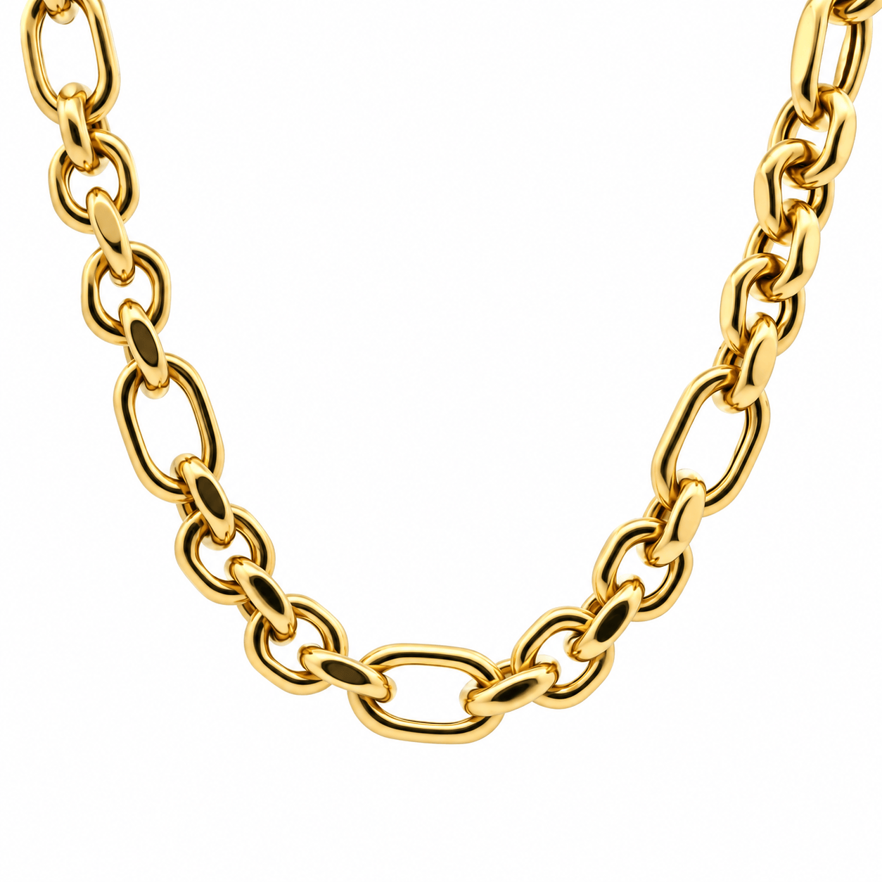 Necklaces 16" / Rose Gold / 14K 14K Gold Milano Link Chain Necklace