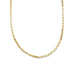 Necklaces 16" / Rose Gold / 14K 14K Solid Small Box Link Chain Necklace 2mm