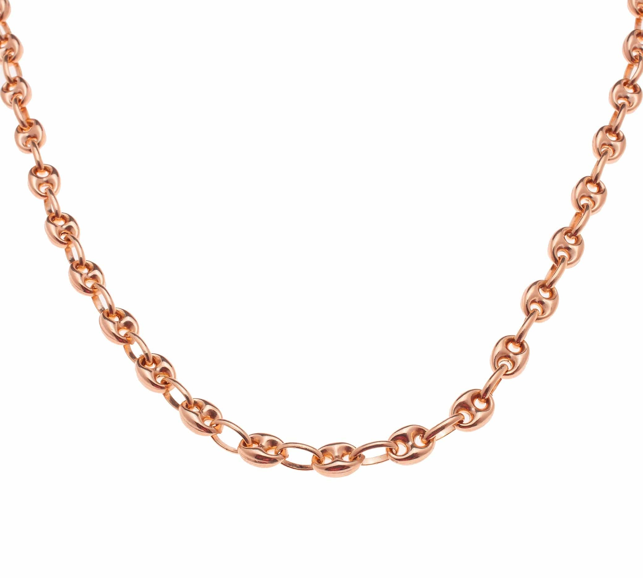 Necklaces 16" / Rose Gold 14K Gold Anchor Chain Necklace 5mm