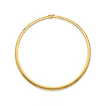Necklaces 16" / Rose Gold / 3mm 14K Solid Dome Gold Omega Chain Necklace