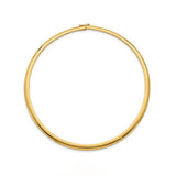 Necklaces 16" / Rose Gold / 3mm 14K Solid Dome Gold Omega Chain Necklace