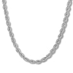 Necklaces 16" / white 14K Gold Large Rope Chain Necklace 3mm