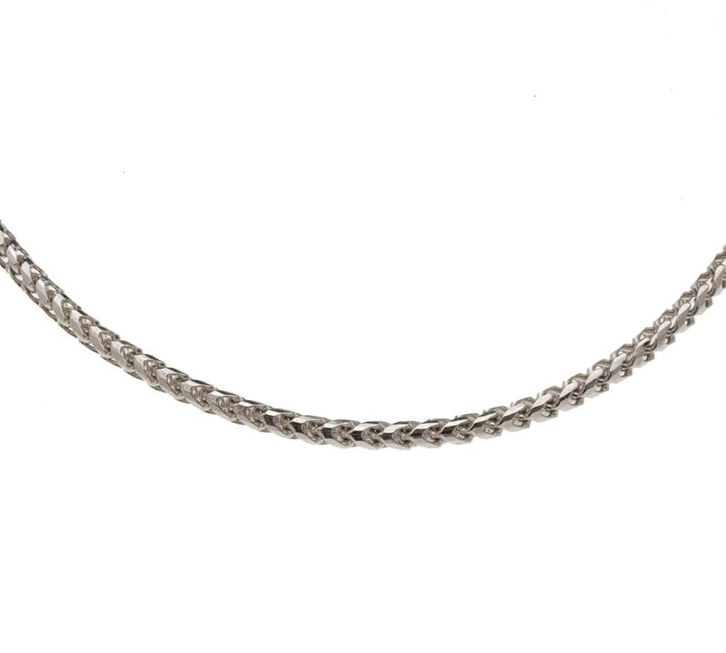 Necklaces 16" / White Gold / 14K 14K & 18K Gold Extra Large Franco Diamond Cut Chain Necklace 4.5mm and up