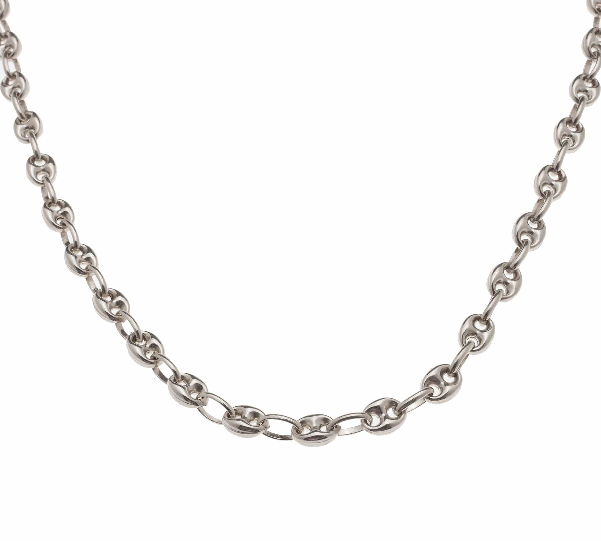 Necklaces 16" / White Gold 14K Gold Anchor Chain Necklace 5mm