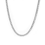 Necklaces 16" / White Gold / 14K Large 14K Gold and Diamond Tennis Necklace 4-Prong Setting
