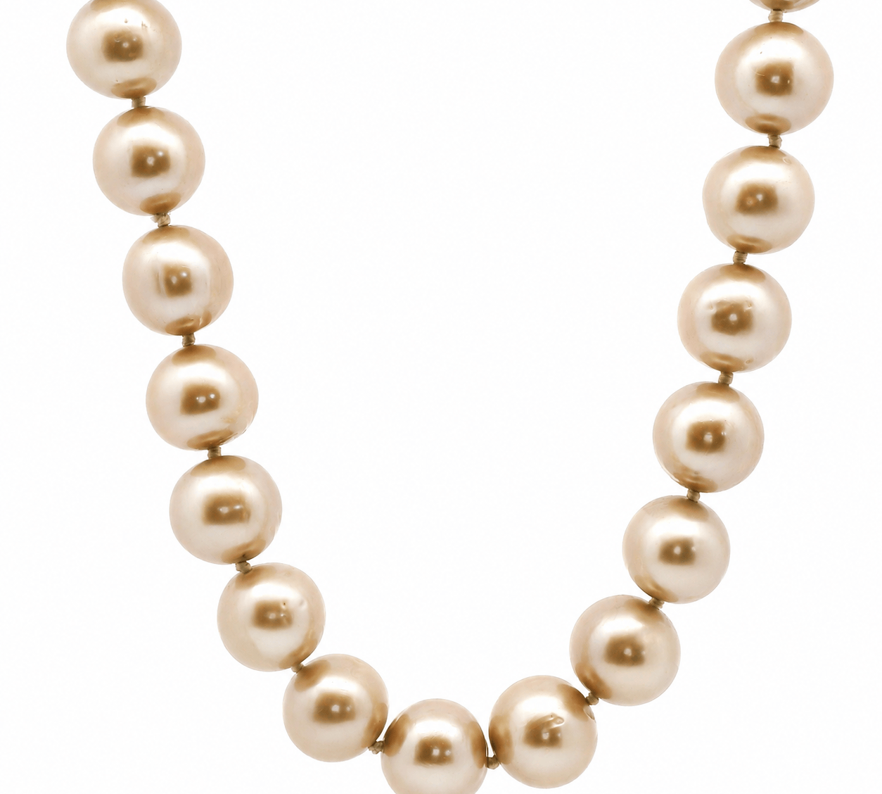 Necklaces 16" With One Toggle CLasp Golden Bronze Pearl Strand Necklace, 12-13 mm