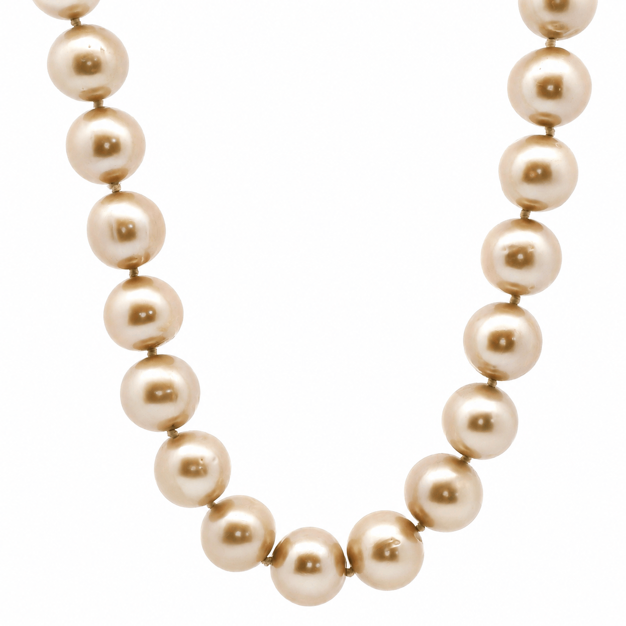 Necklaces 16" With One Toggle CLasp Golden Bronze Pearl Strand Necklace, 12-13 mm