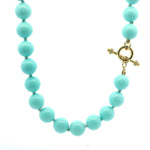 Necklaces 16" With One Toggle CLasp Turquoise Blue Beaded Strand Necklace