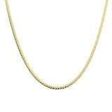 Necklaces 16" / Yellow Gold / 14K 14K and 18K Solid Gold Small Cuban Link Chain Necklace 2.0 mm