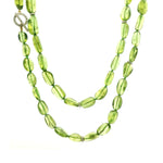 Necklaces 36" Peridot Strands With Pave Diamonds