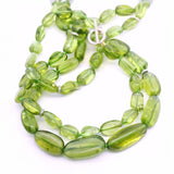 Necklaces 36" Peridot Strands With Pave Diamonds