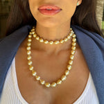 Necklaces 37" South Sea Champagne Pearl Strand Necklace