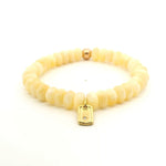 Necklaces 7" Better Yellow Jade Signature Diamond Dog Tag Beaded Bracelet