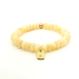 Necklaces 7" Better Yellow Jade Signature Diamond Dog Tag Beaded Bracelet