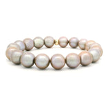 Necklaces 7" Golden Bronze Pearl Beaded Bracelet, 8mm