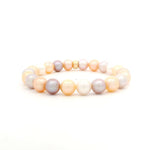 Necklaces 7" Natural Pink To White Pearl Beaded Bracelet