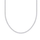 Necklaces 8.5 / White Gold / 14K 14K & 18K Gold and Diamond Tennis Necklace 3-Prong Setting, Straight, Lab Grown, 8-11.5cts